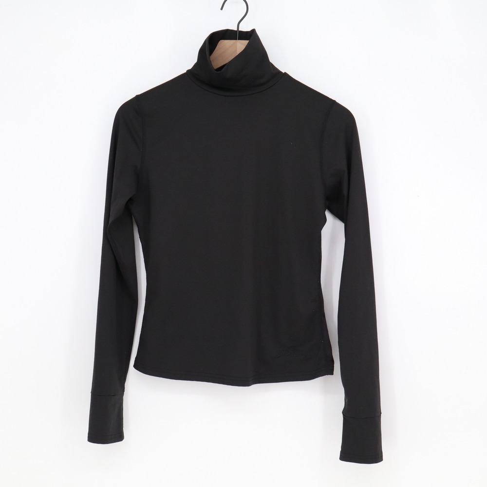 Fashion Nova Top Womens M Black Turtleneck Thumbhole Excellent